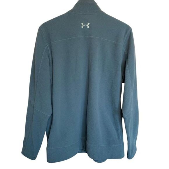Under Armour Sweater Men L Blue Cold Gear Off Grid Fleece 1/4 Zip Outdoors - Picture 2 of 8